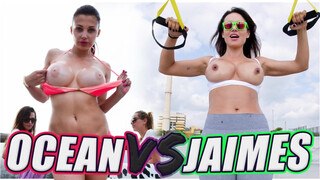 Aletta Ocean and Franceska Jaimes: Wild Sex War in Bangbros Studio